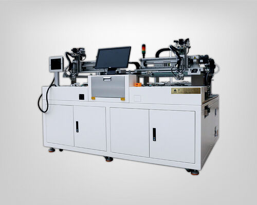 calidad  Dual-Station Automatic Labeling Machine  High-Speed Industrial Label Applicator fábrica