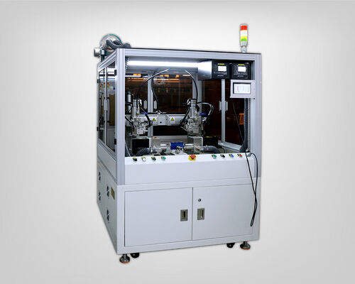 AB Glue Double-Sided Dispensing and Curing Machine--Dispensing equipmen engineered to deliver full area UV adhesive coating along side blue film on air cooled power battery PACK